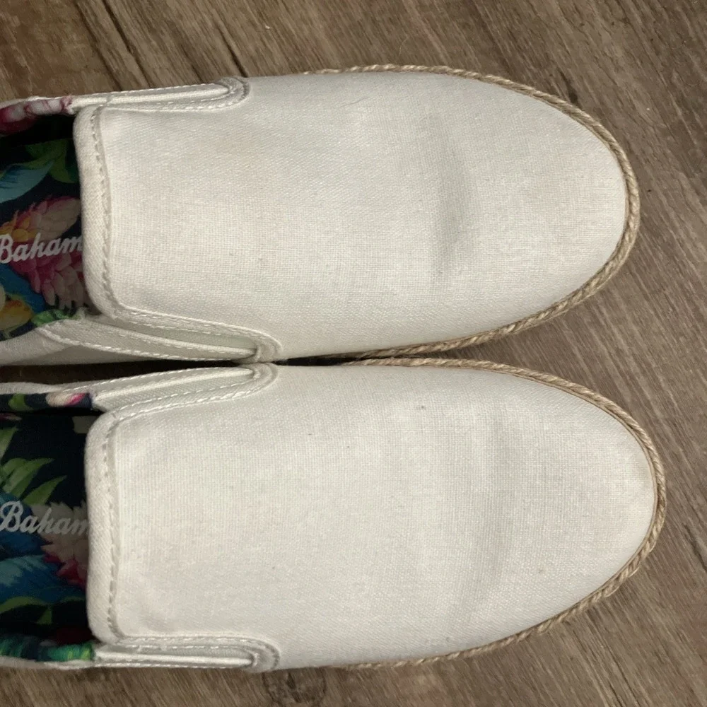 Tommy Bahama Shoes Womens 9 Cream Tropical Espadrilles‎ Slides Sneakers Mules